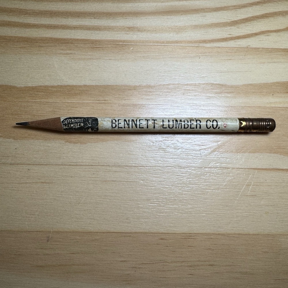 Antique 1920s Advertising Pencil Bennett Lumber Co (Vernon, TX)